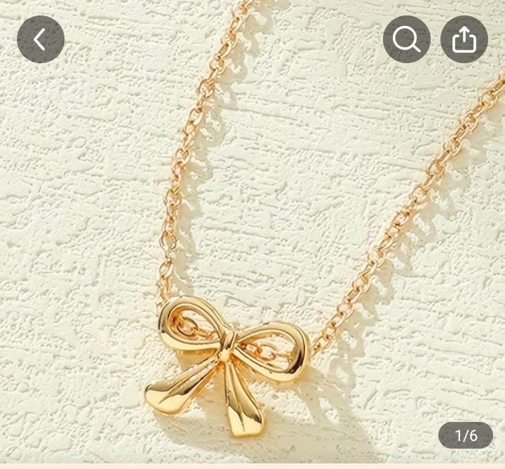 Bow necklace