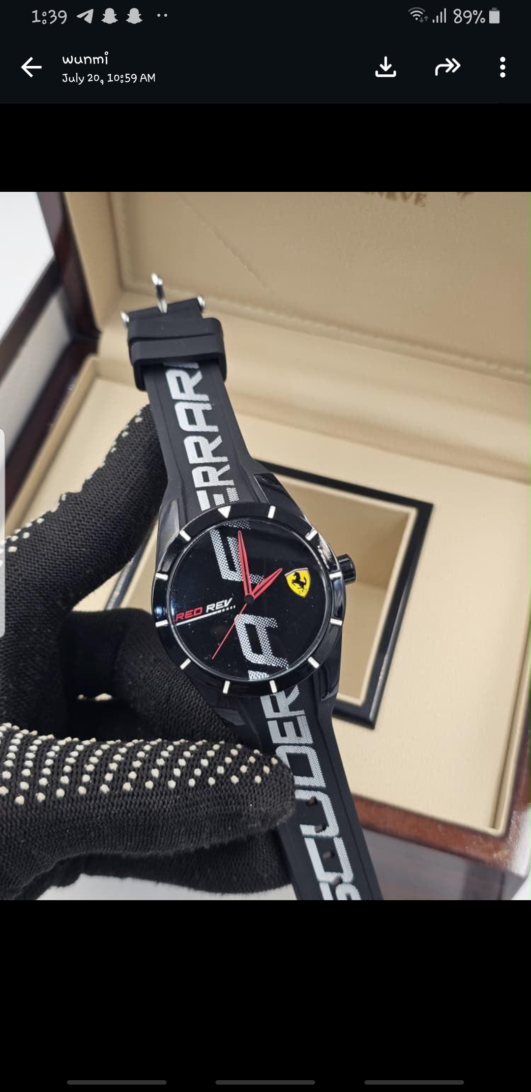Ferrari Red Rev watch