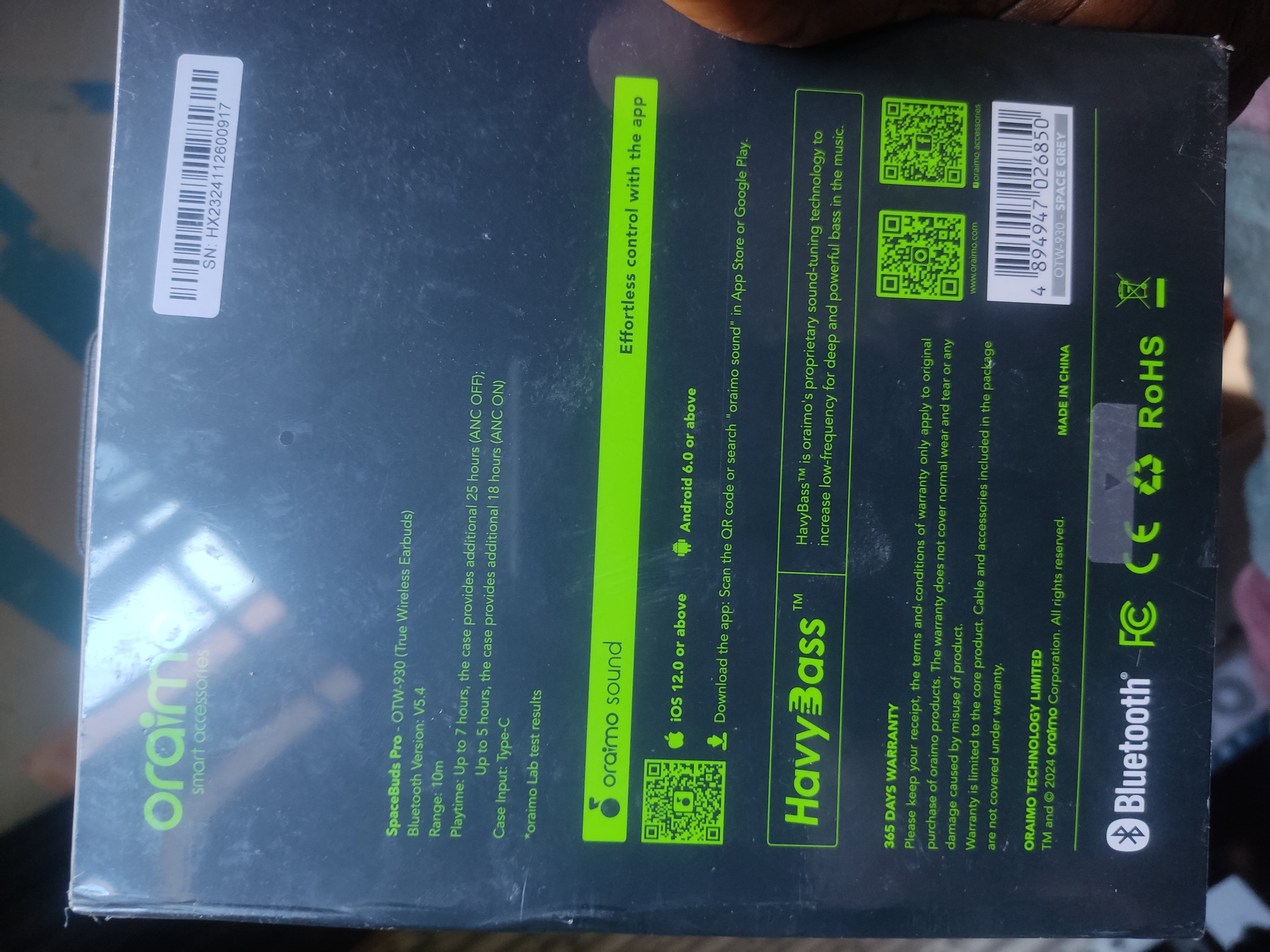 Oraimo spacebud pro view 2